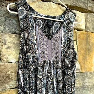 Black Paisley Summer Dress